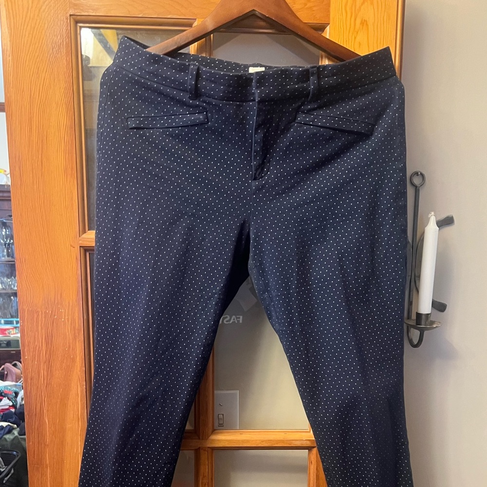 Gap Ankle Pants Navy with white ticking 10